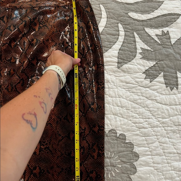 Snake skin print faux leather skirt. Worn once. - Picture 4 of 8